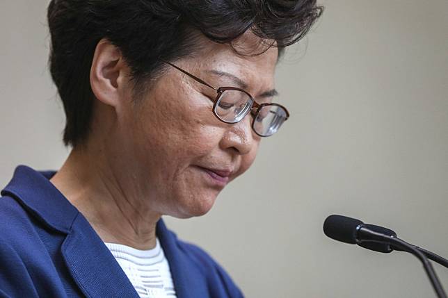 Hong Kong Chief Executive Carrie Lam Cheng Yuet-ngor meets the media before the Executive Council Meeting at the Central Government Offices in Tamar this month. Photo: SCMP