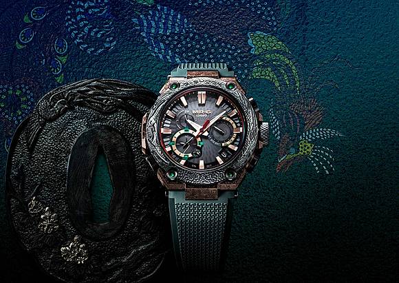 吉澤鐵石色紙墨戲百選 G-SHOCK MR-G旗艦新作全球限量800只登場！黑鐵色澤映襯吉祥鳳凰展現