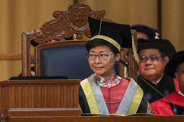 The HKU Convocation, a body formed by the University of Hong Kong Ordinance representing ex-students, is due to vote on deposing Carrie Lam as varsity chancellor. Photo: Robert Ng