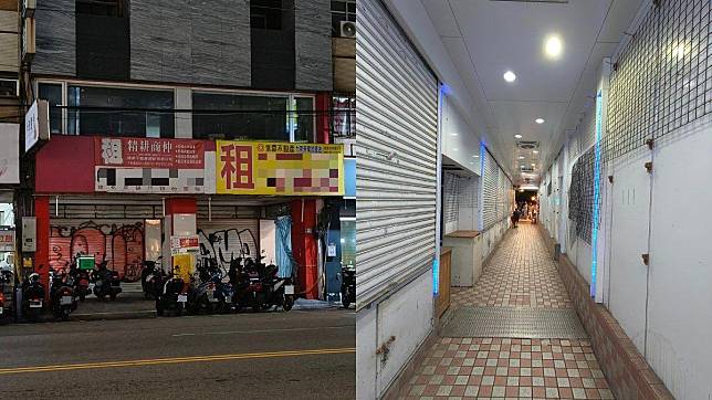 網友發現逢甲夜市沒落，不少店面掛招租。（圖／翻攝自臉書）