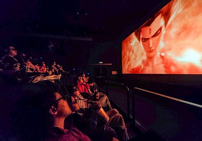 People watch &ldquo;Ne Zha 2&rdquo; in 4D at a cinema in Dongcheng District in Beijing, capital of China, Feb. 16, 2025. Chinese animated powerhouse &ldquo;Ne Zha 2&rdquo; has surpassed Disney's 2019 &ldquo;The Lion King&rdquo; to claim a spot among the 10 highest-grossing films of all time, with global earnings, including presales, exceeding 12.05 billion yuan (about 1.67 billion U.S. dollars), according to data from ticketing platform Maoyan as of Monday afternoon. (Xinhua/Chen Yehua)