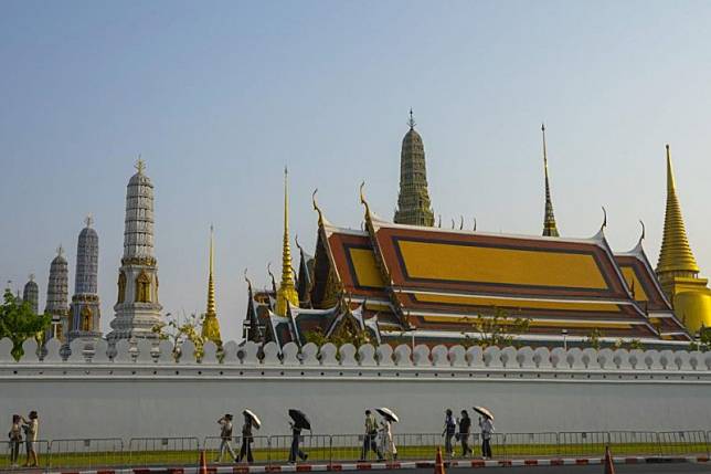 泰國曼谷大王宮一景。（資料照，AP）
