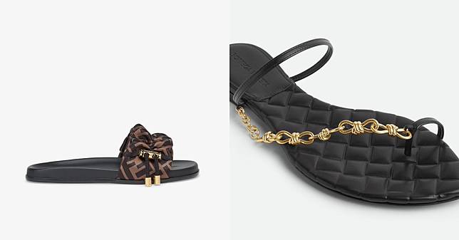 2024春夏「精品拖鞋」10款推薦：Fendi、BV休閒又貴氣，香奈兒水鑽「人字拖」太適合海島度假！