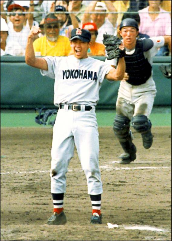 1998年松坂大輔率橫濱高校稱霸夏季甲子園。(資料照，產經新聞提供)