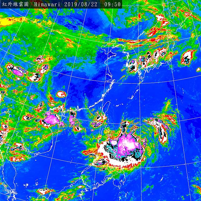 白鹿颱風衛星雲圖