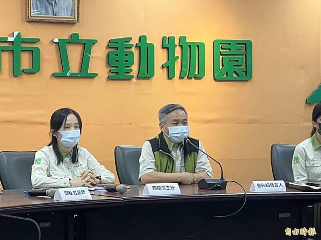台北市動物園召開記者會，說明大貓熊「團團」身體狀況。(記者蔡亞樺攝)