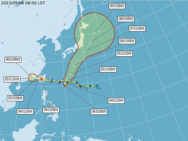 「鴛鴦」颱風最快明天白天生成，預估將朝日本東南方海域前進，不會威脅到台灣。（圖：氣象局網站）