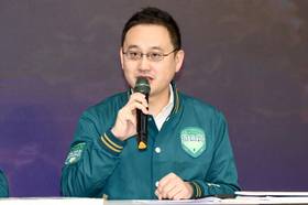 2024年1月，時任賴清德競選總部發言人趙怡翔召開「外交休兵？斷交部？藍白將台灣外交走向災難」記者會。（王侑聖攝）