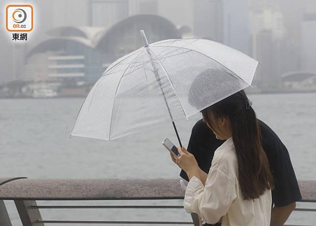 大致多雲，吹輕微至和緩東至東南風。