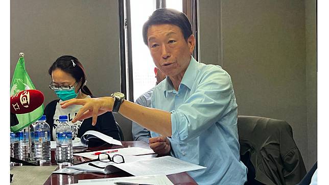 前參謀總長李喜明談台灣政經學院基金會發表「2022-2023中華民國國防評估報告」，強調發展不對稱作戰，才能拒止嚇阻中共犯台。郭宏章攝