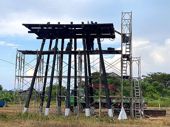 頭城搶孤第一棧 飯棚搭建完成準備開戰