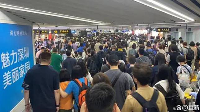 香港復活節長假出現大批人潮北上赴中國大陸度假消費。翻攝百度