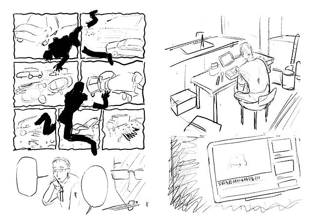 《小屋人類圖鑑》分鏡草圖：〈同類〉。圖片提供／嗶哩bili