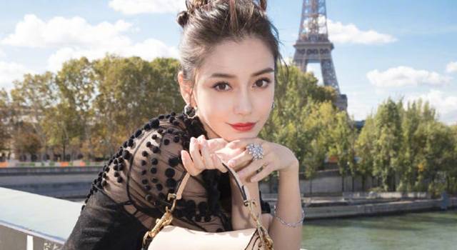 中國女星angelababy受邀出席巴黎時裝週參加Dior大秀。(翻攝自angelababy@weibo)