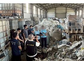 專案小組查獲廢棄物產源端廠房照片。 圖 / 台中地檢署