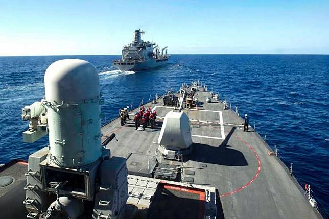 今年7月通過台灣海峽的美軍飛彈驅逐艦「班福德號」（USS Benfold）（USS Benfold FB）