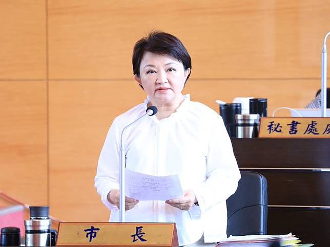 針對卓揆補助款統刪的「輪迴說」，台中市長　盧秀燕答詢指出，有失高度，建議收回。（圖：中市府提供）