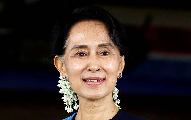 緬甸領袖翁山蘇姬於今日凌晨遭軍方拘留。（圖片來源／翻攝自推特）
