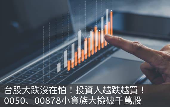 台股大跌沒在怕！0050、00878小資族大撿破千萬股