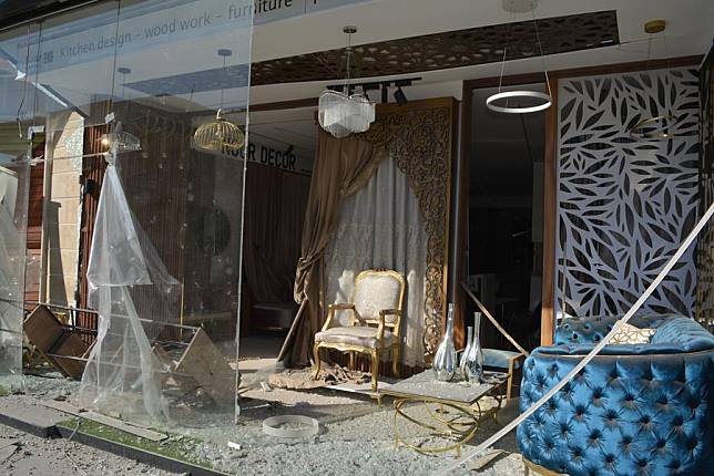 This photo shows the damage caused by Israeli airstrikes in Baalbek, Lebanon, on Oct. 21, 2024. (Photo by Taher Abu Hamdan/Xinhua)