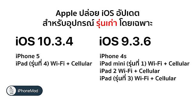 Apple Released Ios 10 3 4 Ios 9 3 6