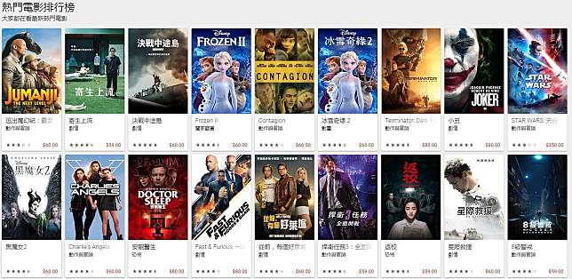 APP開發人員發現，Google Play Store內的部分電影未來可能從付費制改為免費制，只要用戶願意接受影片中有廣告，就能免費看完整部電影。   圖：截取自google play store