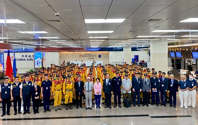新竹市特種搜救隊9/6前往松山機場及桃園航空城參與演練。(新竹市政府提供)