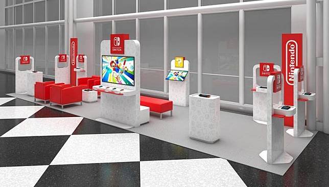 美國任天堂官方宣布，在美國境內的四座機場開設期間限定的「任天堂Switch休息室」。（翻攝美國任天堂官網）
