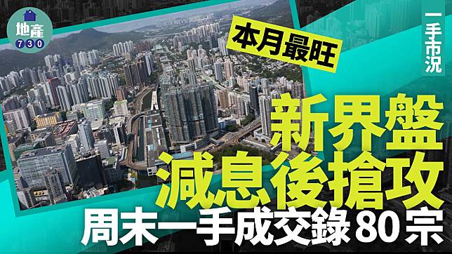 新界盤減息後搶攻 周末一手成交錄80宗 本月最旺｜一手市況