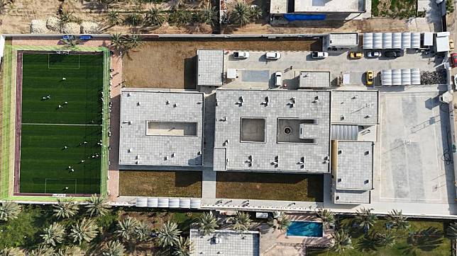 This aerial drone photo taken on Nov. 17, 2024 shows a view of the al-Musahama Model School in Baghdad, Iraq. (Xinhua/Khalil Dawood)