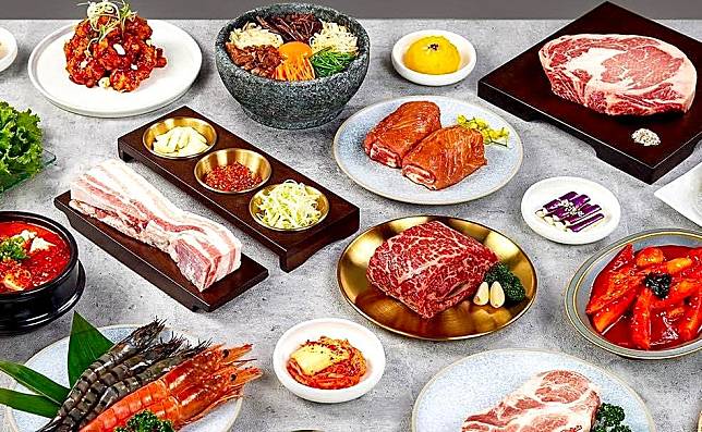 宮廷級韓式料理兩班家韓式熟成烤肉。（新光三越台南新天地提供）