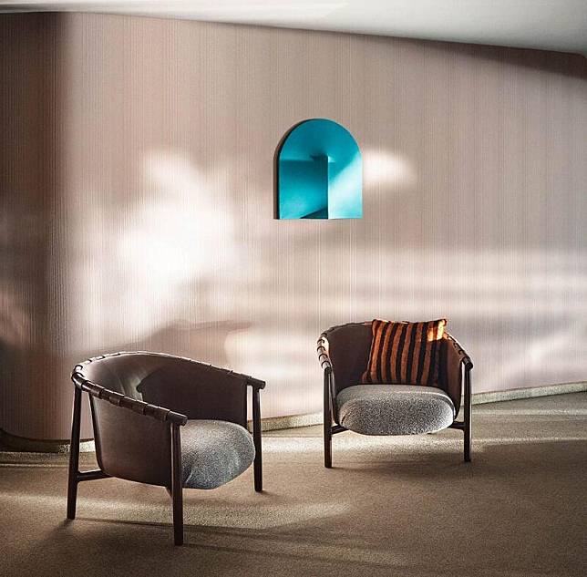 Cleo leather chairs. Photo: Fendi Casa