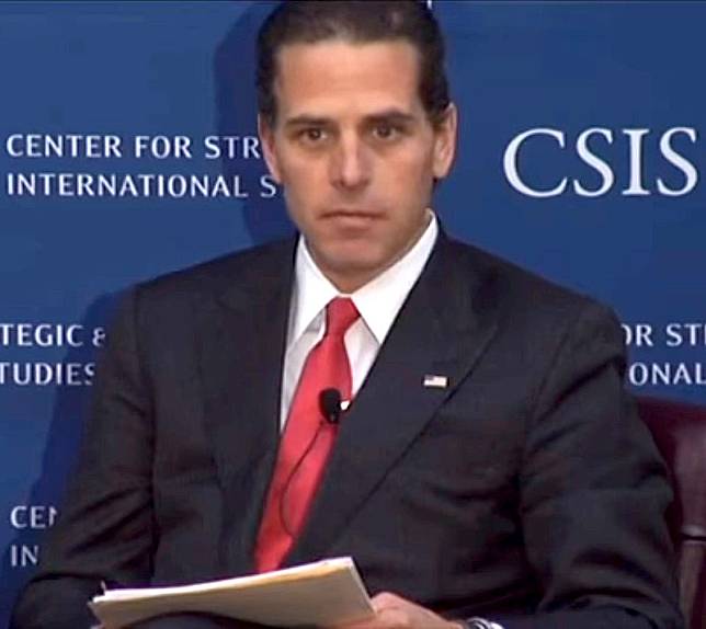 拜登兒子杭特（Hunter Biden）。   圖：翻攝維基網站