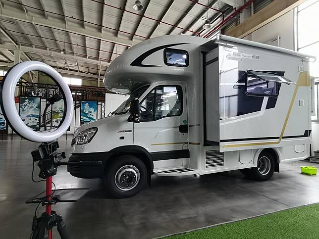 A recreational vehicle (RV) is pictured at a factory of RV company Saide in Chenji Town of Yizheng City, east China's Jiangsu Province, Aug. 27, 2024. (Xinhua/Jiang Wenxi)