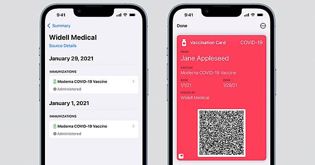 Apple Wallet 錢包疫苗接種卡