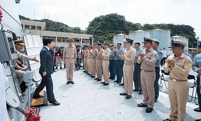 賴清德勗勉海軍131艦隊。（圖／總統府提供）