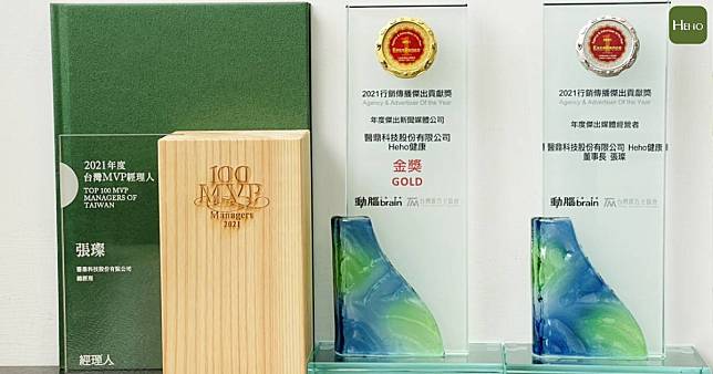 醫鼎科技（Heho健康）獲得行銷傳播傑出貢獻獎及 100 MVP 經理人肯定。
