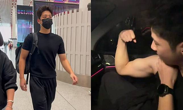 ▲ 石頭手臂與肩背的肌肉結實精壯。圖片來源/微博