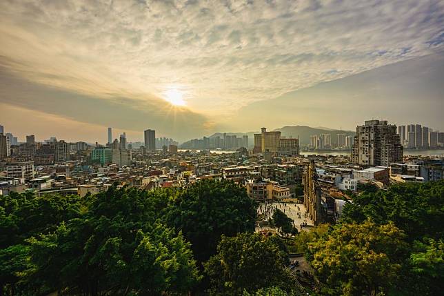 This photo shows the Ruins of St. Paul's and its surrounding areas in south China's Macao, Dec. 12, 2024. (Xinhua/Zhu Wei)