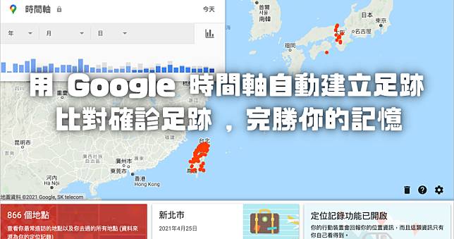 你開啟 Google 時間軸了嗎？是否與確診者足跡相同嗎？讓科技輔助你