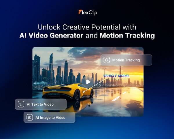 FlexClip Brings AI Video Generator And Motion Tracking