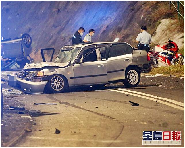 新娘潭路昨晚發生4車相撞，釀成2死5傷。