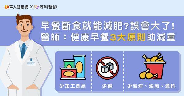 早餐斷食就能減肥？誤會大了！醫師：健康早餐3大原則助減重、遠離糖尿病