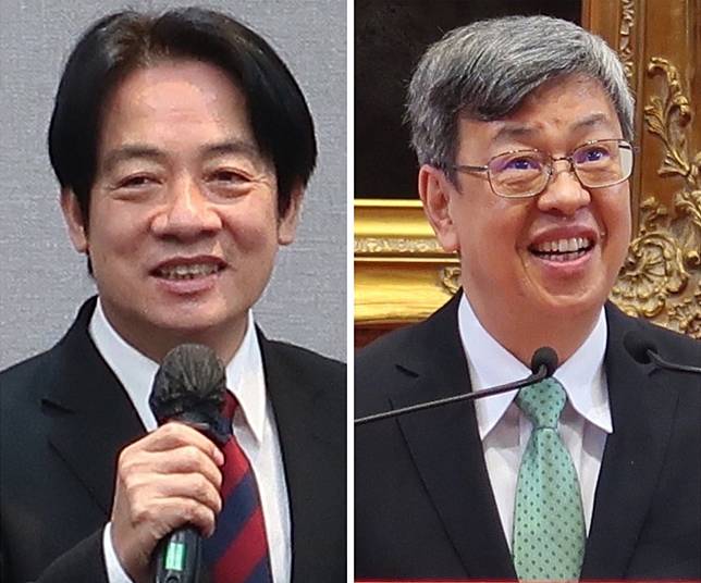 副總統賴清德（左）和前副總統陳建仁（右）。   圖：新頭殼合成照