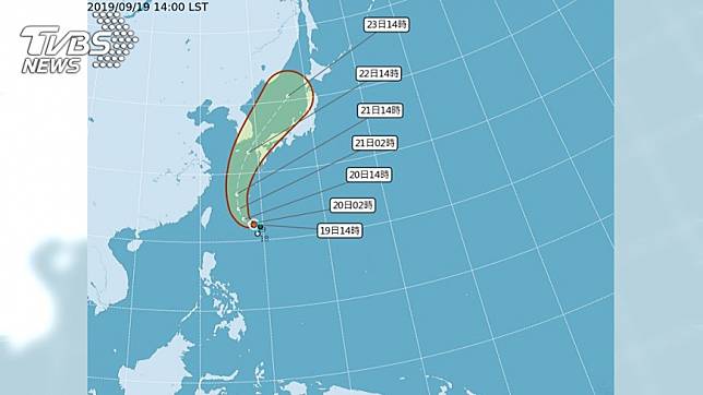 今年第17號颱風塔巴下午形成。圖／中央氣象局