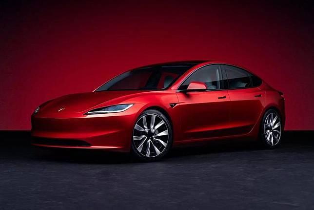 新款 Model 3 Performance 動力升級有感，預計近期便會正式發表。圖為 Model 3 煥新版。
