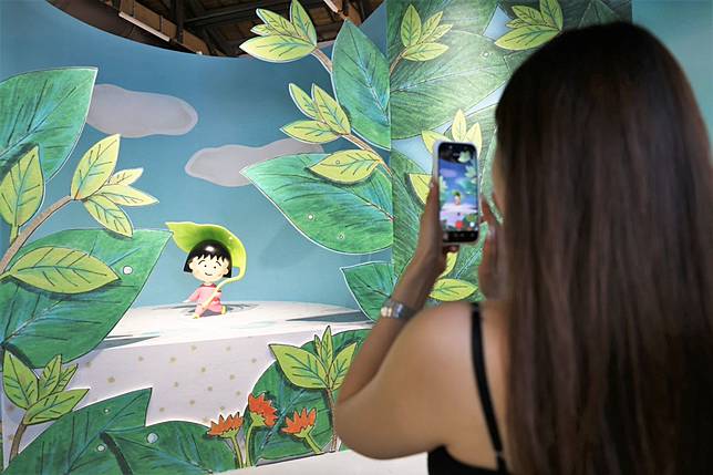 「櫻桃小丸子原作40週年」特展將於明（18）日起至9月28日，在松山文創園區5號倉庫正式登場。（記者劉昕翊攝）