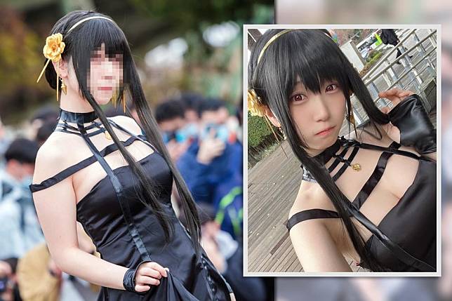 網友抱怨日本超人氣Coser「伊織萌」的修圖（右）與現場的樣子（左）差很大。（合成畫面／取自moe_five Ig、神亞亞推特）