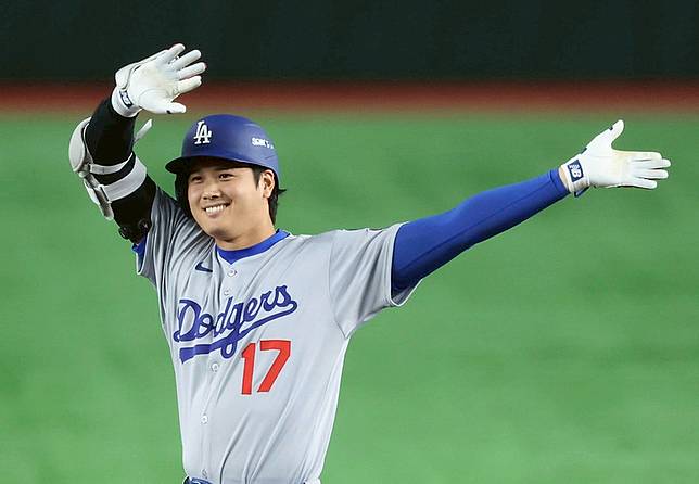 大谷翔平演出本季首次盜壘成功。（達志影像資料照）