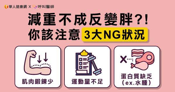 減重不成反變胖？！別讓身體代謝變慢，你該注意3大NG狀況